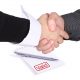 Shaking hands over contract - Mortgage Broker vs Bank
